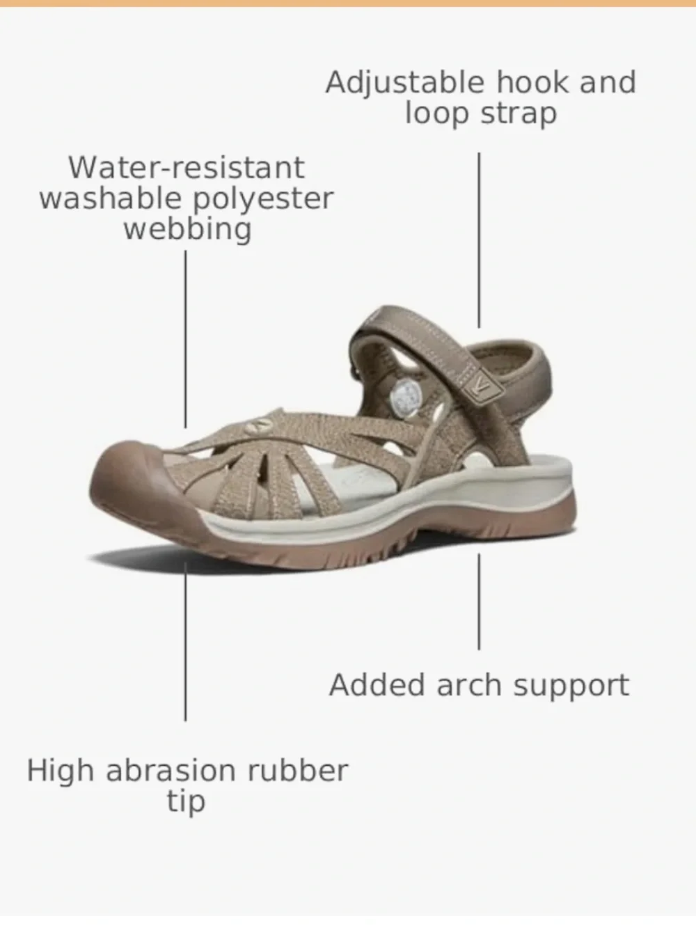 Keen Women's Taupe Multi-Strap Outdoor Sandals - Picture 11 of 12
